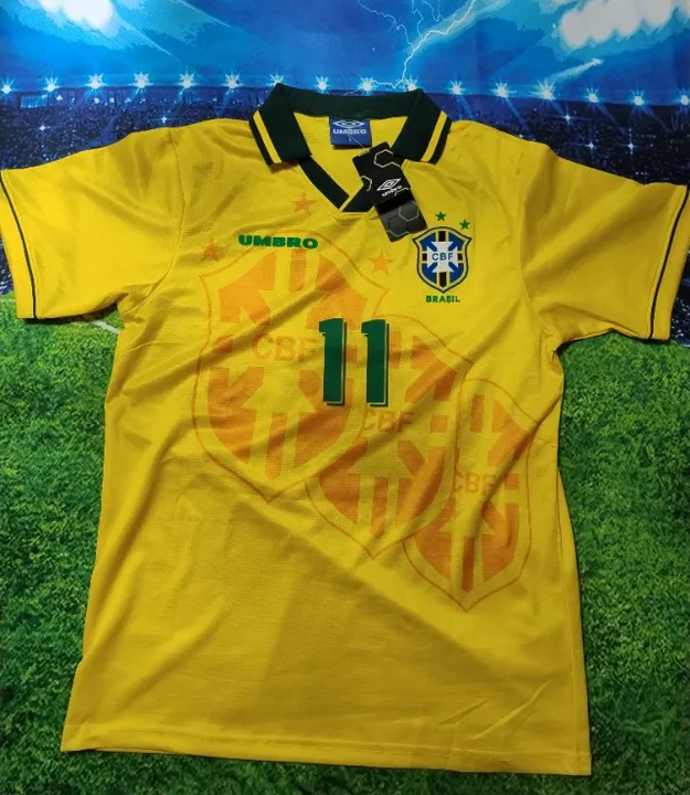 Camisa Retrô Brasil Copa 94 Personalizada. Torcedor. Qualidade Top