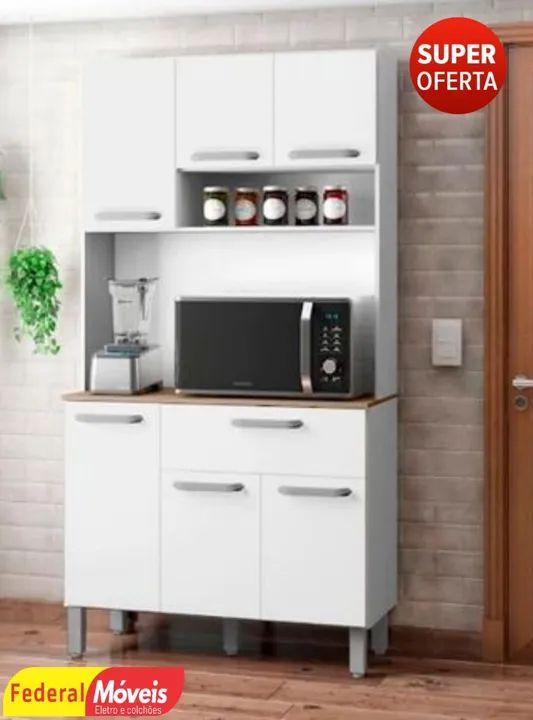 Armário de Cozinha Compacto (não precisa furar a parede) - Peça já a Sua!