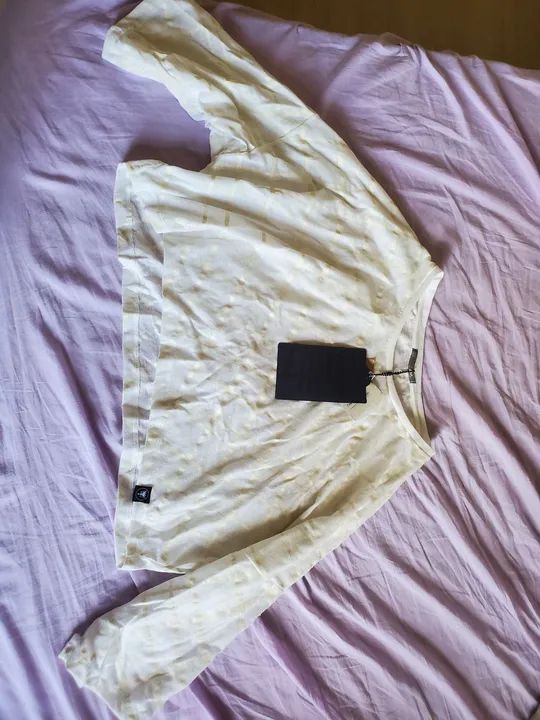 Blusa cropped branca  - Foto 2