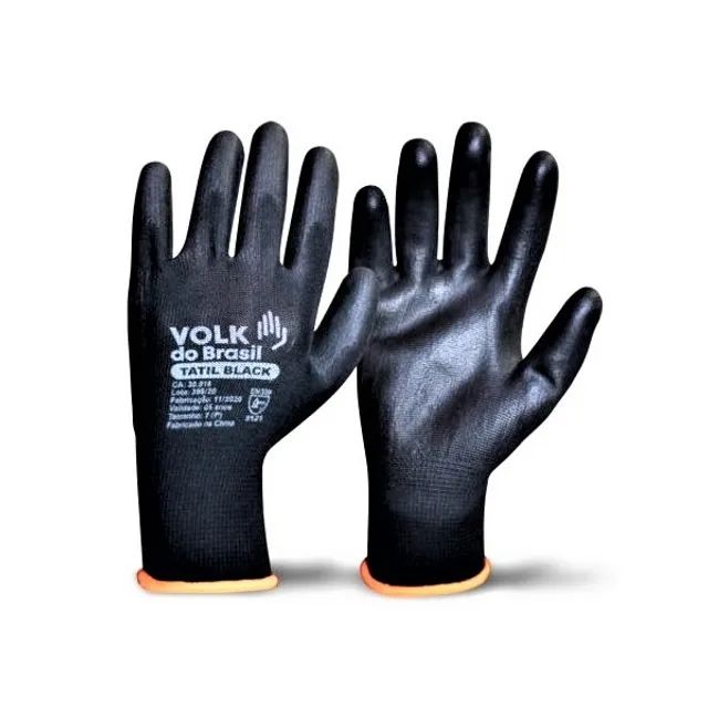 (Aceito cartão) Luva Tátil Poliéster (7 - P) Banho em PU Black Smart Volk do Brasil