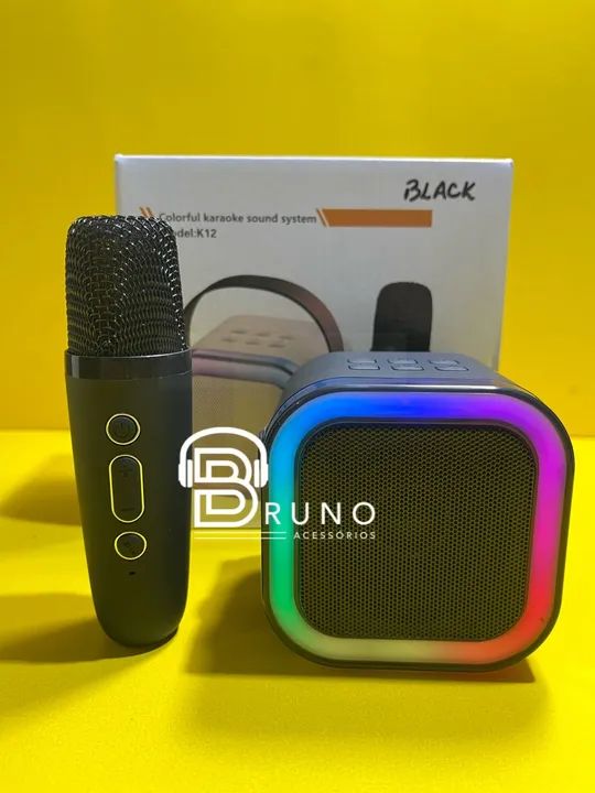 Caixinha de som C/ Microfone Karaokê 444717130633728001