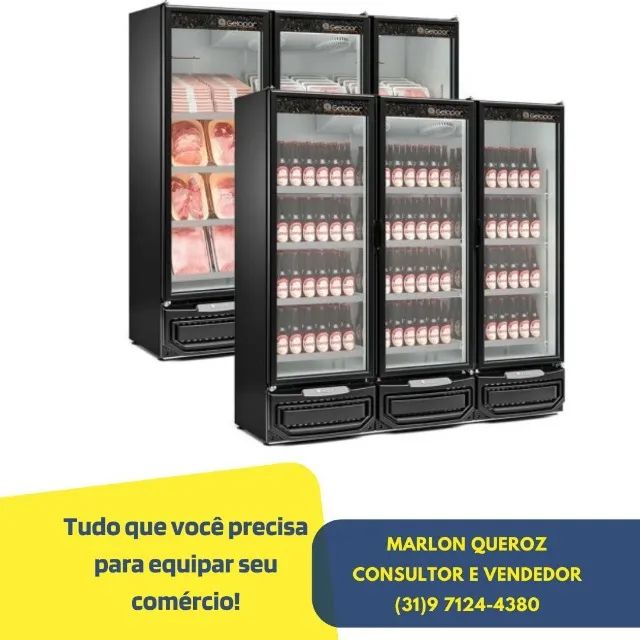 Refrigerador Gelopar 3 Portas carne e Cerveja