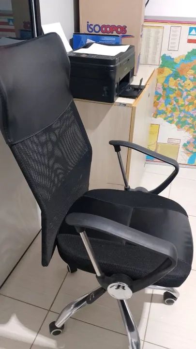 Poltrona presidente telada com reclinio e regulagem de assento  - Foto 2