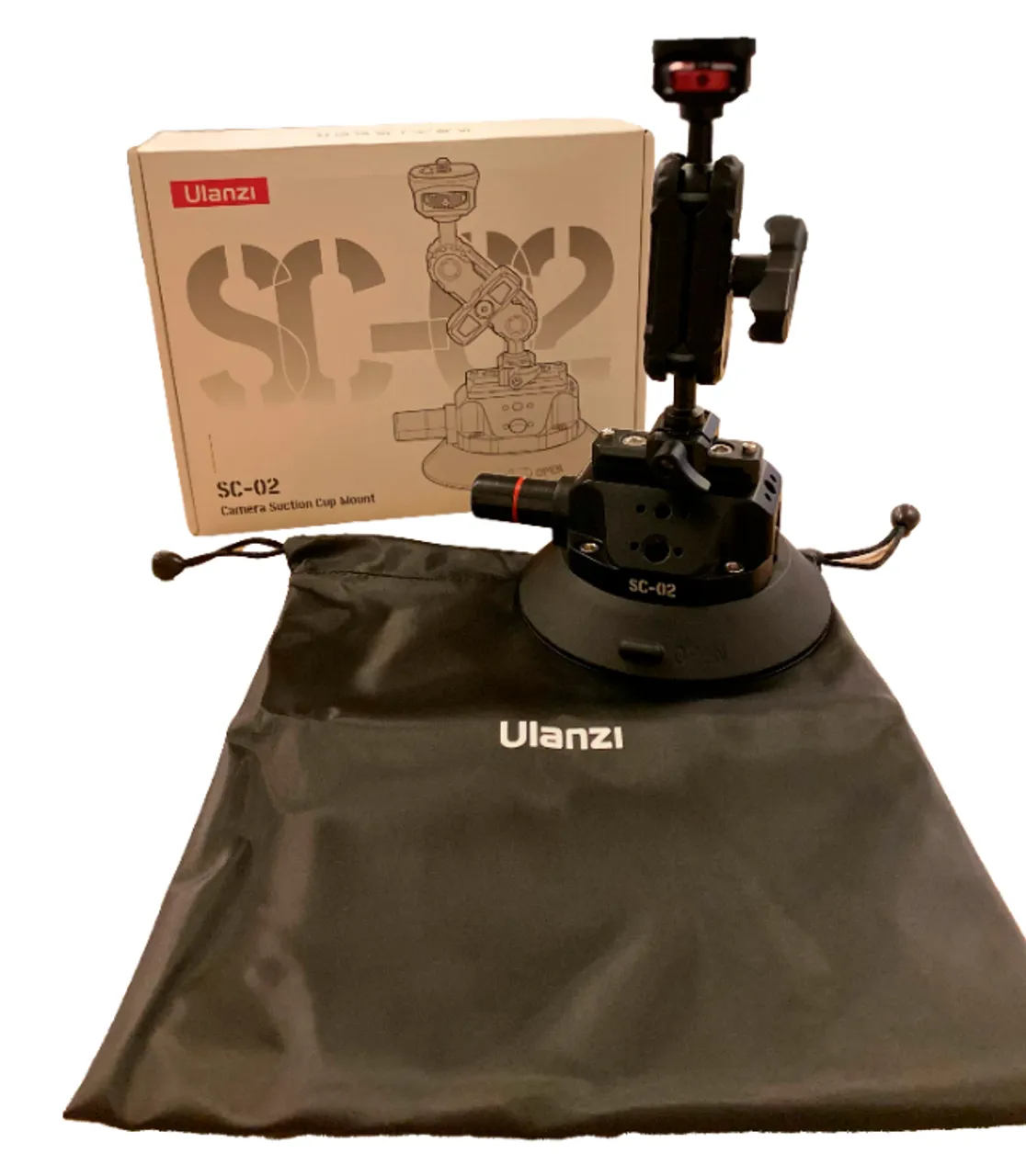 Ventosa para câmeras Ulanzi SC-02 - para câmera de ação, Suporte de sucção a vácuo