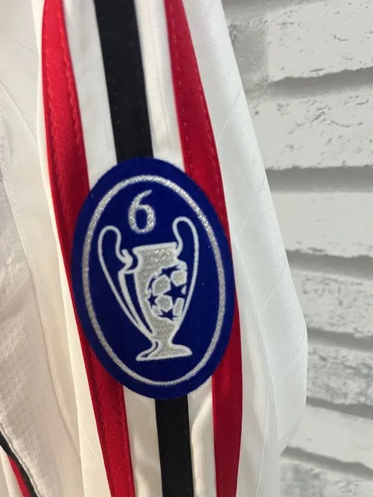 Camisa Ac Milan Retrô 2007 Manga longa com patchs - Pronta entrega - Foto 2