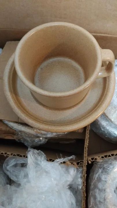 Jogo de Chá em cerâmica 9 peças na caixa. - Foto 3