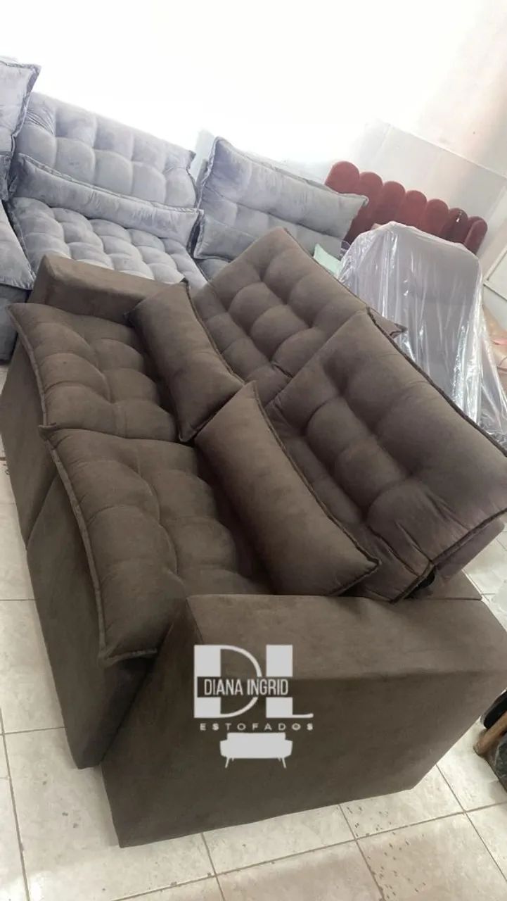 Sofá Cinza Modular Confortável - Foto 5