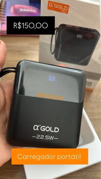 Carregador Portátil ?'Gold 22.5W - Novo