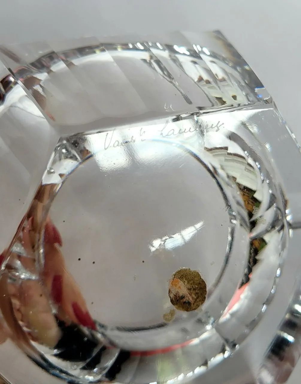 Cinzeiro de Cristal Val Saint Lambert Lapidado - Foto 4