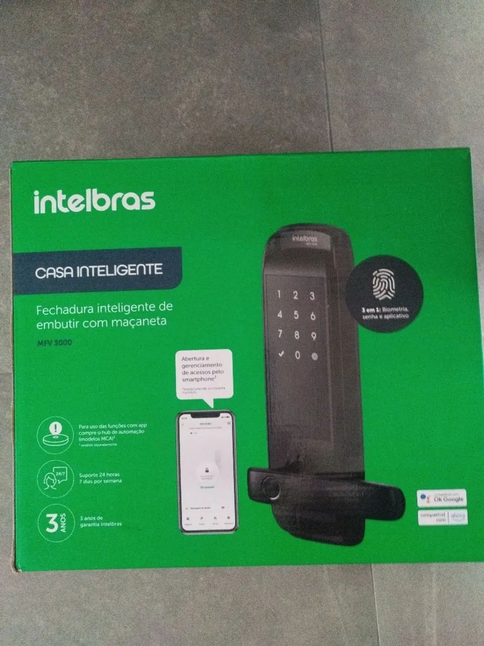 Fechadura Inteligente Intelbras MFV 3000 - Novo