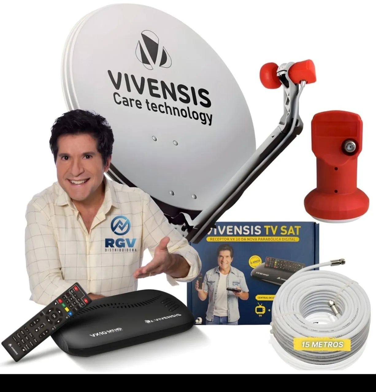 Kit parabólica digital vivensis já instalado 