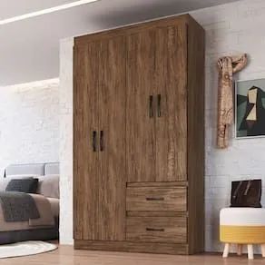 Guarda Roupa Solteiro 4 Portas 2 Gavetas Novo entregamos