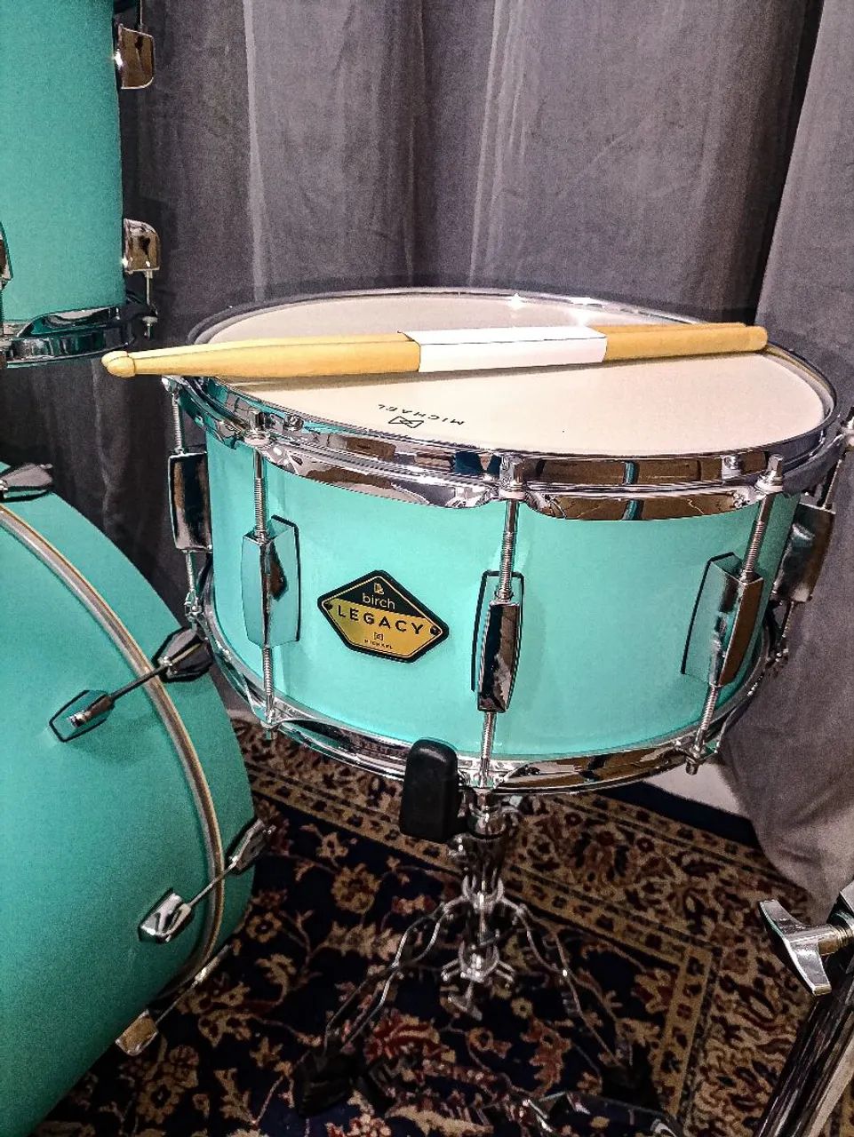 Bateria Legacy birch shellpack Acústica Michael - Azul Turquesa