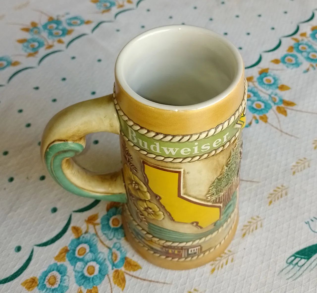 Rara Caneca Cerveja Budweiser Califórnia 1981 Beer Stein Edição Limitada CS-56 - Foto 2