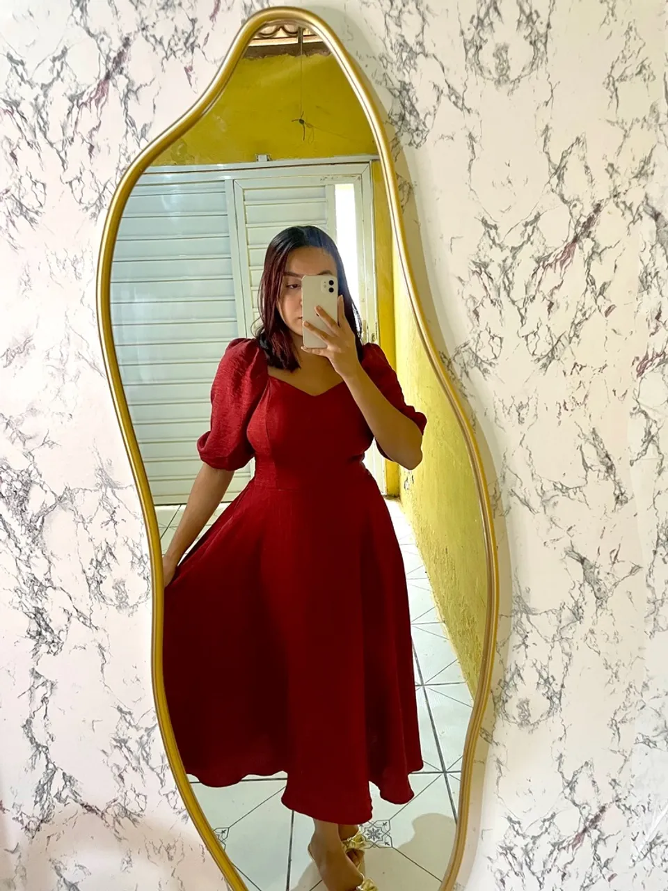 Vestido MIDI vermelho