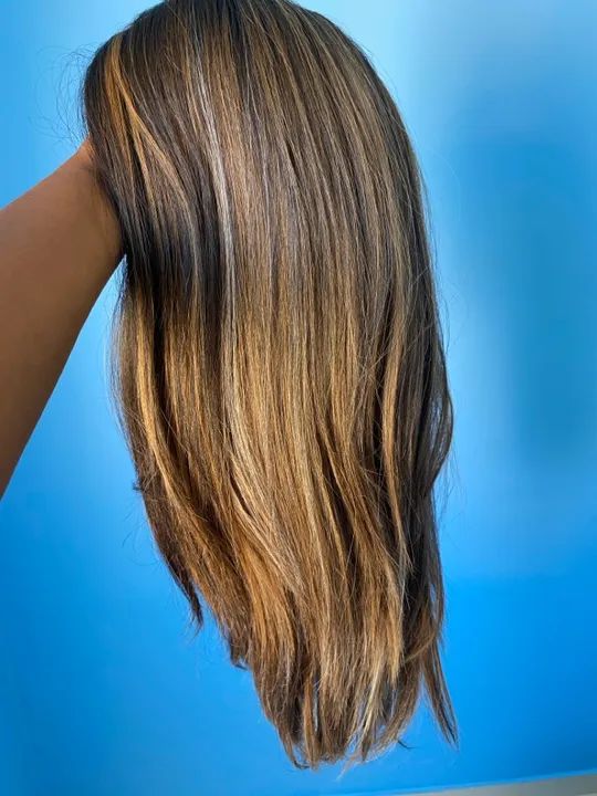 Lace Front com mechas repartição livre - Foto 3