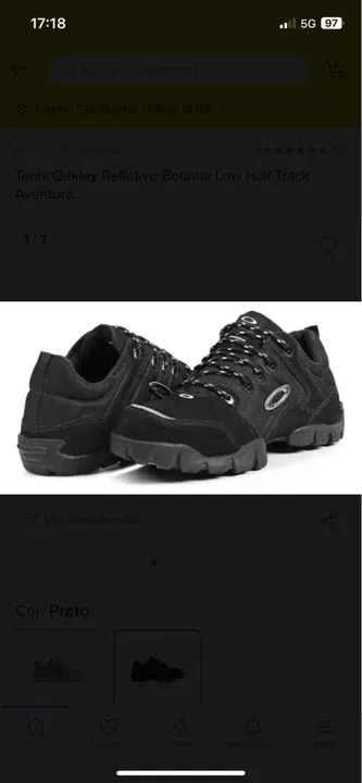 Tenis Oakley Refletiivo Botinha Low Half Track Aventura