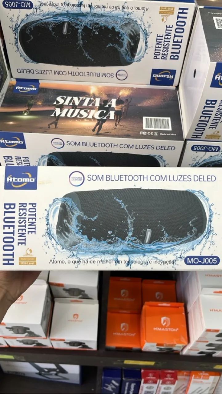 Caixa de Som Bluetooth com Luzes Deled Atoma