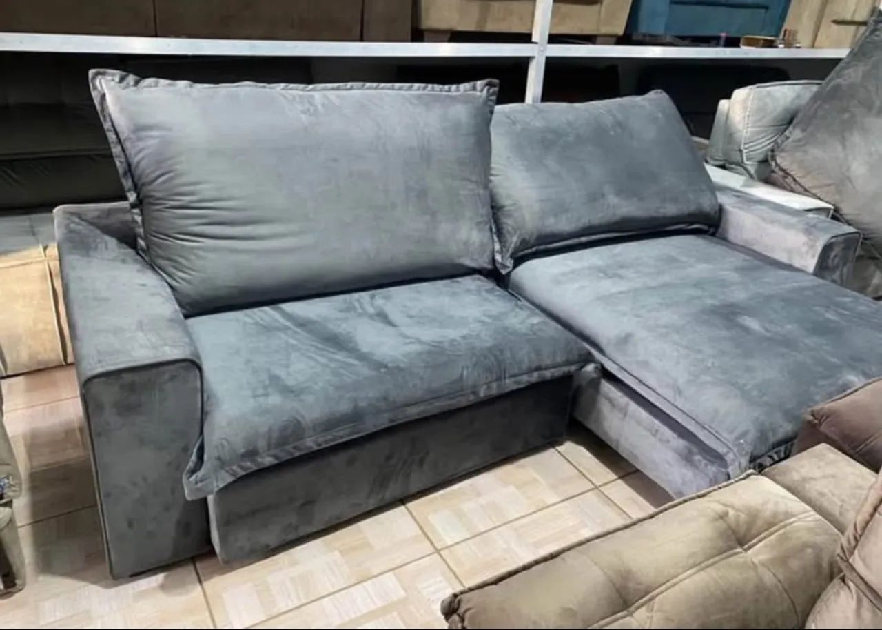 Sofá Retrátil e Reclinável 2.90m NOVO ( PROMOÇÃO ÚLTIMA PEÇA )  - Foto 2
