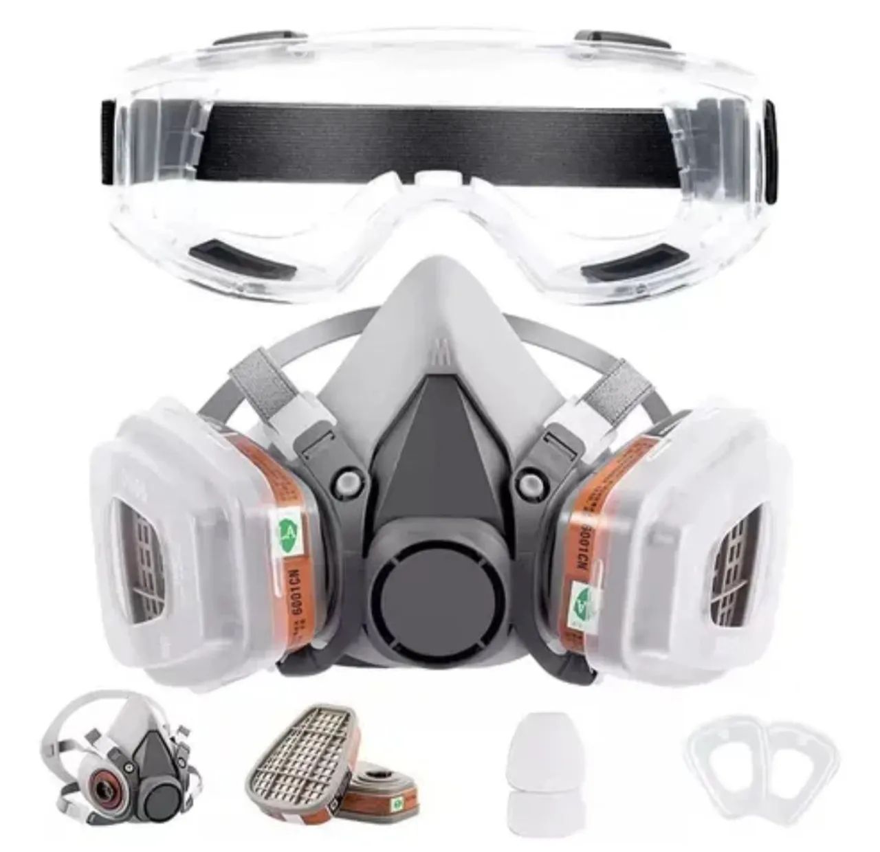 Kit Máscara e óculos Proteção Respiratória e Ocular para Pintura