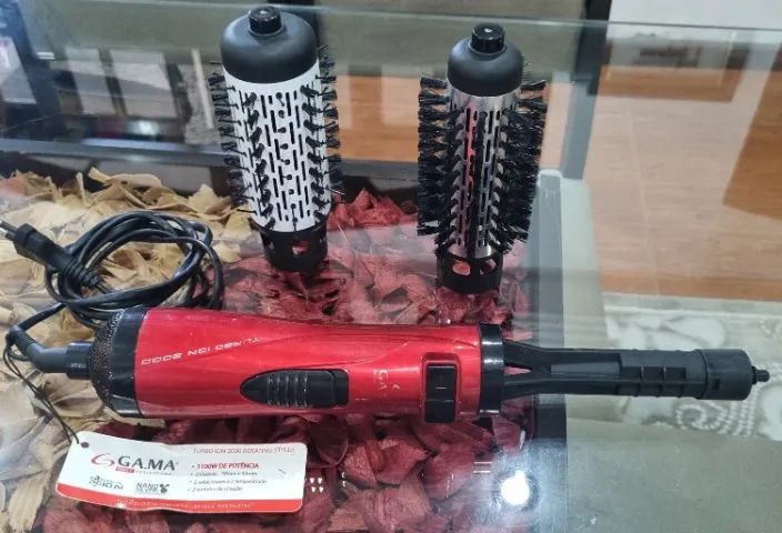 Escova de Cabelo GAMA Professional Ceramic Turbo Ion Rotating (Usada, Ótimo estado)