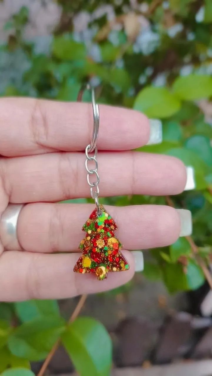Brinde Mimo Natal - Mini Chaveiro de Árvore de Natal Lembrancinhas para Clientes Empresas - Foto 3