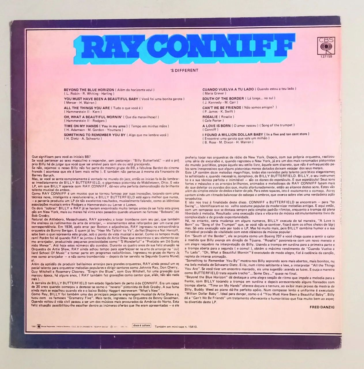 Disco de Vinil - Ray Conniff e Billy Butterfield - ?S Wonderful - Foto 2