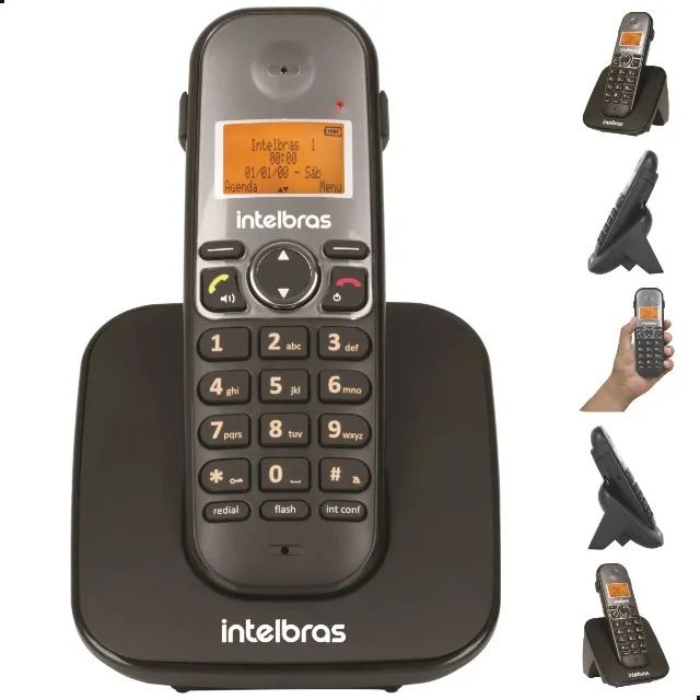 KIT TELEFONE SEM FIO TS 5122 PRETO INTELBRAS - Foto 2
