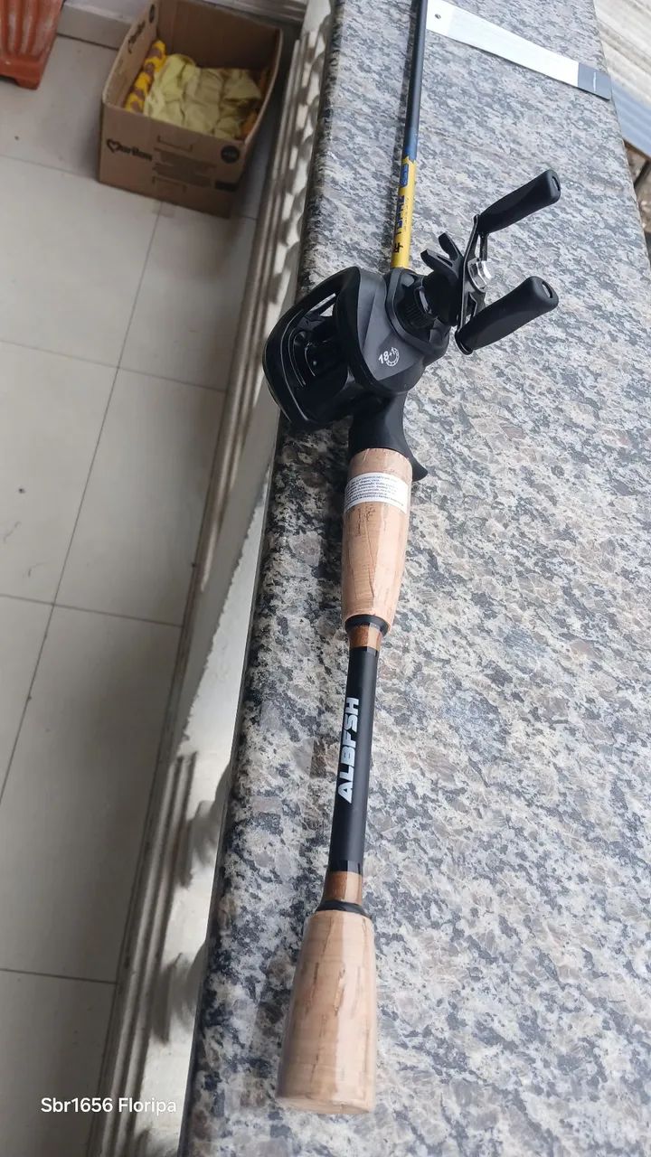 Kit vara ,carretilha e linha multifilamento  - Foto 4