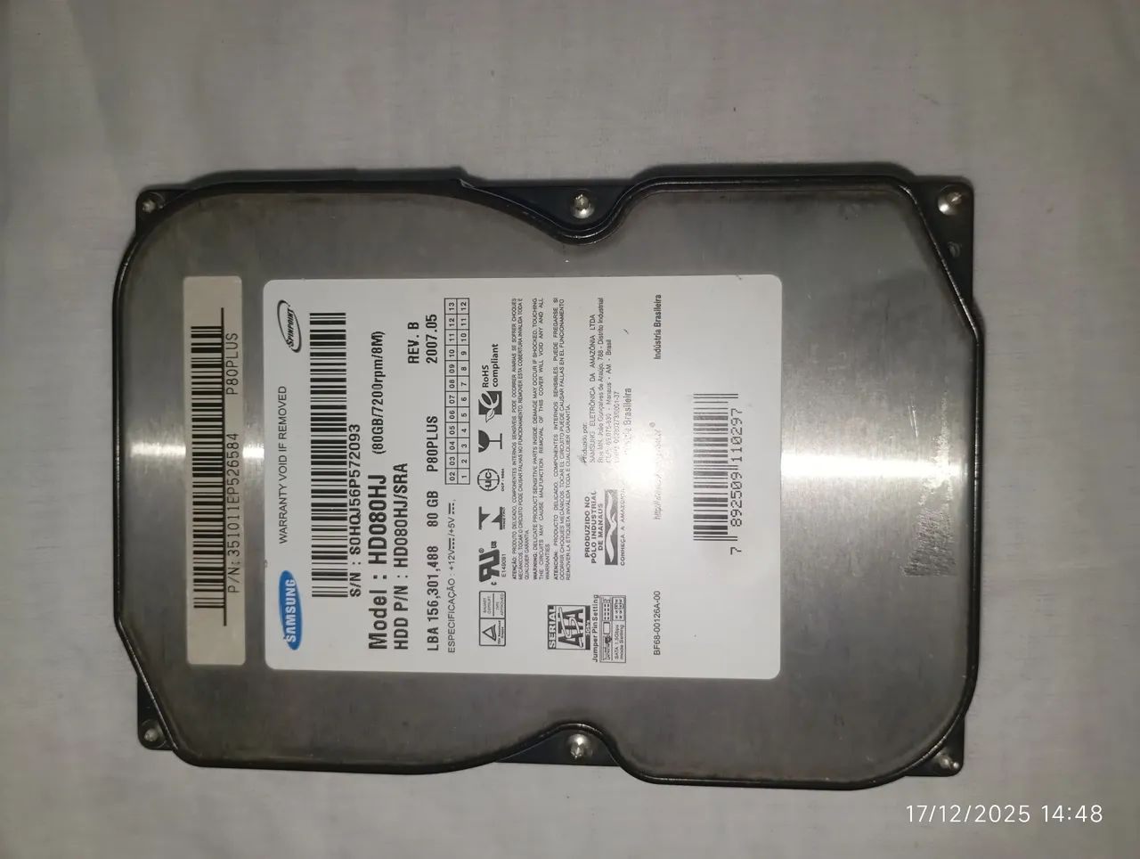 HD para Computadores SATA 80 GIGAS Samsung  - Foto 6