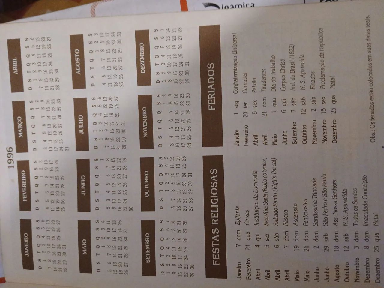 Agenda biblica antiga 1996  - Foto 5