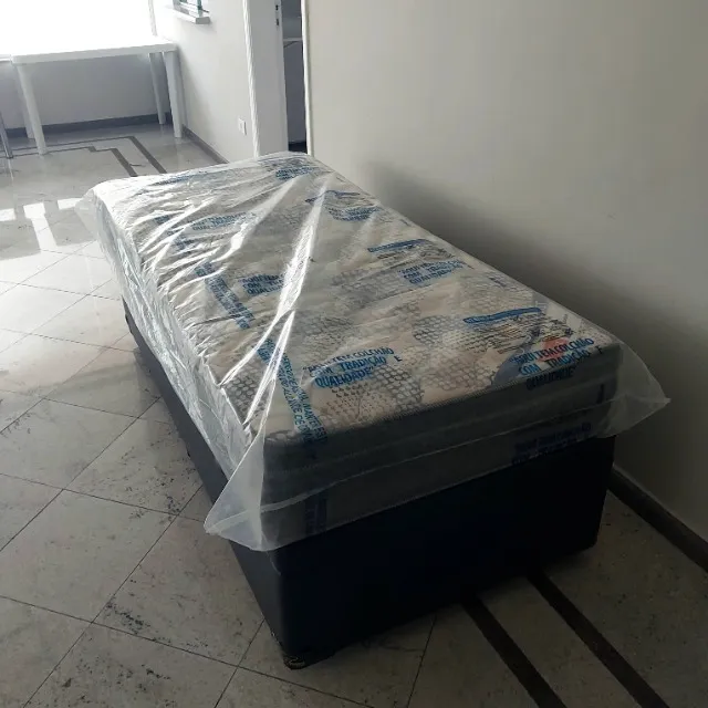 CAMA BOX COM BAU SOLTEIRO * COLCHAO DE MOLAS ENSACADAS - ORTOBOM - ISO SUPERPOCKET 88CM