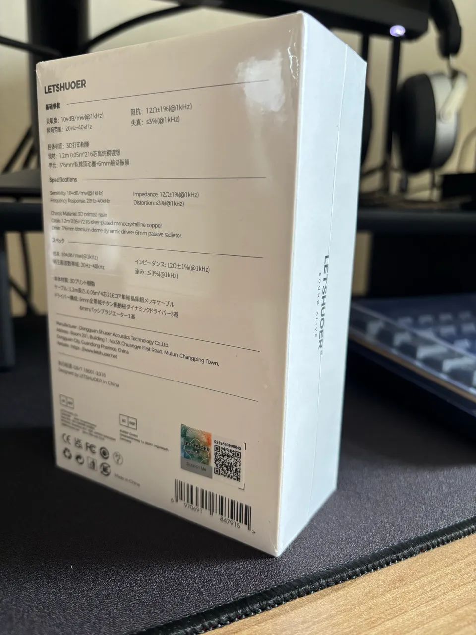 Fone intra-auricular Letshuoer DZ4 - NOVO / LACRADO - Foto 2