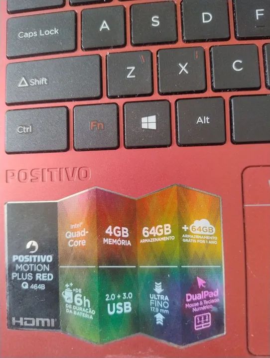 Notebook Positivo Motion Plus Red - Foto 2