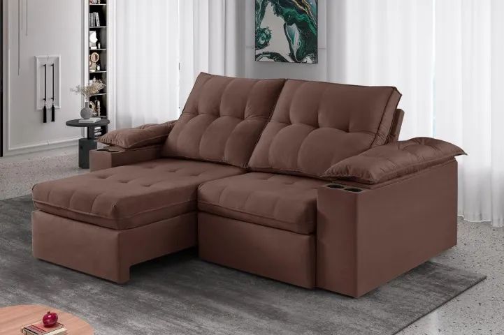 Sofá Retrátil Itaborai 2,30cm  Pronta Entrega 