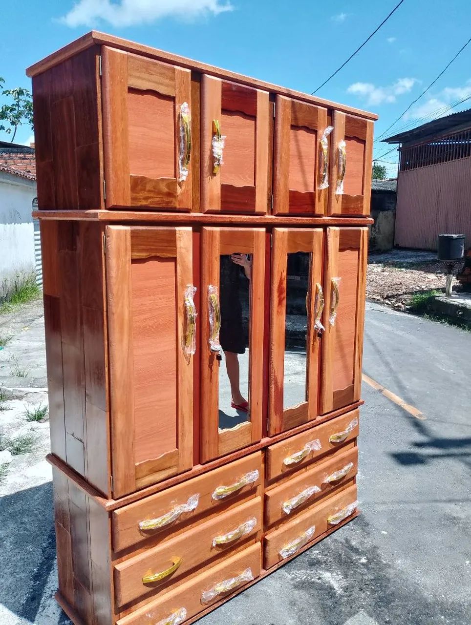 GUARDA ROUPA DE 4 PORTAS 90% MADEIRA - Foto 3