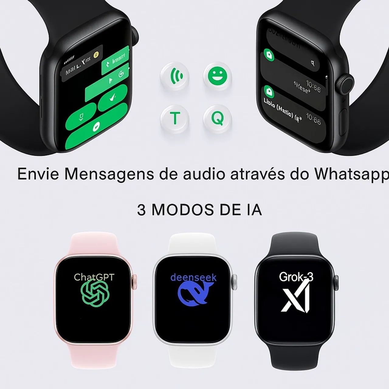 Lançamento Smartwatch W11 pro mini 42mm Amoled 3 pulseiras Responde WhatsApp - Foto 5