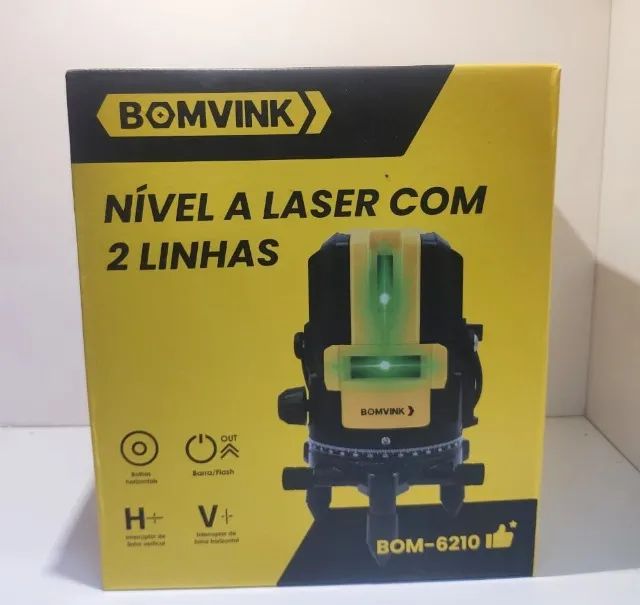 Nível Laser Profissional Trena Eletrônica 2 Linhas BOM-6210 - Foto 4