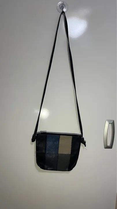 Bolsa em couro tons de azul - Foto 2