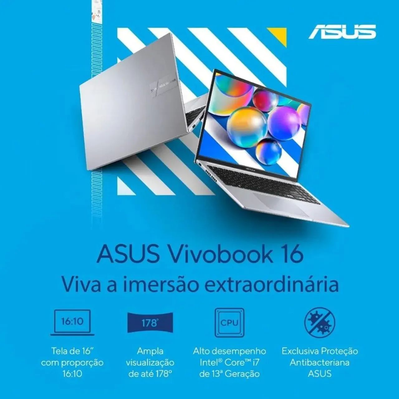 NOTEBOOK ASUS VIVOBOOK I7 13° - NOVO!!