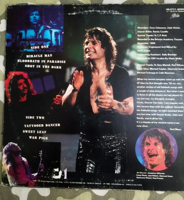 LP Vinil Ozzy Osbourne - Just Say Ozzy P1990 VG+/EX - CDs, DVDs