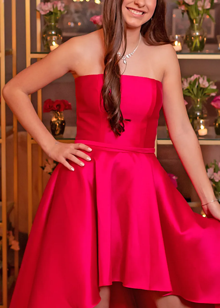 Vestido de Festa Marca Marieta Zibeline Pink Alfaiataria 15 anos Debutante
