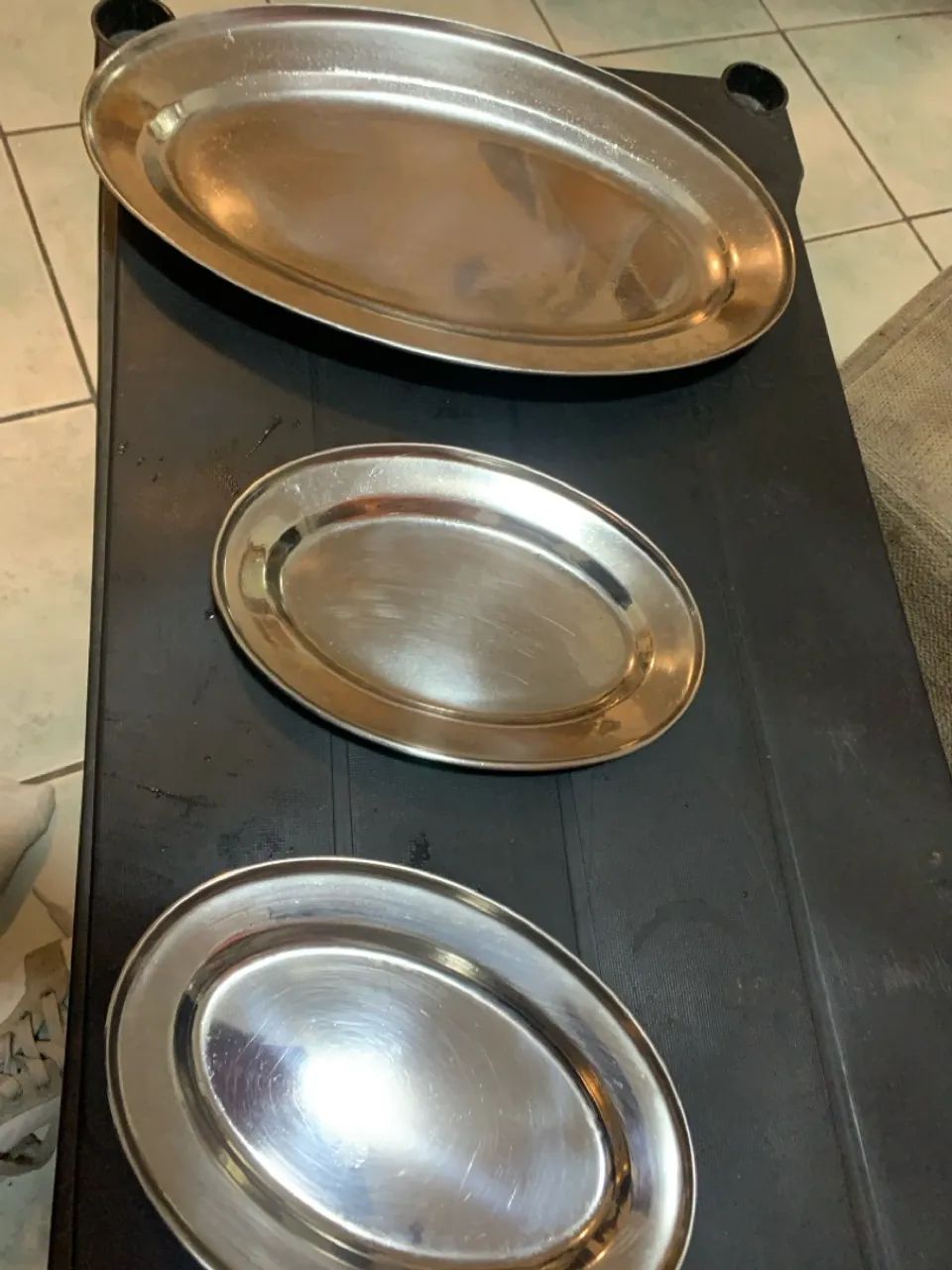 Jogo de Travessas em Aço Inox