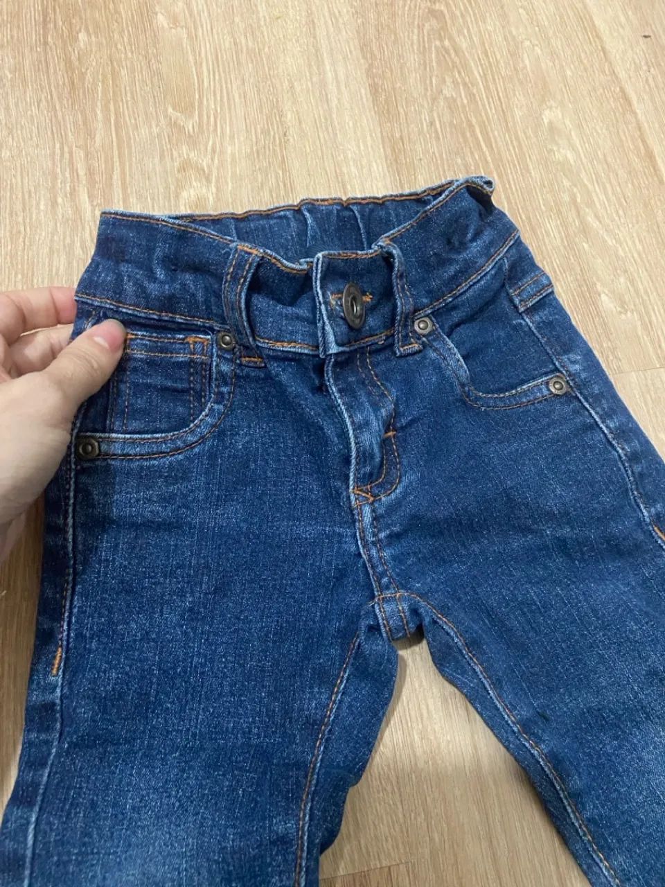 Calça Jeans Infantil - Azul Escuro - Foto 2