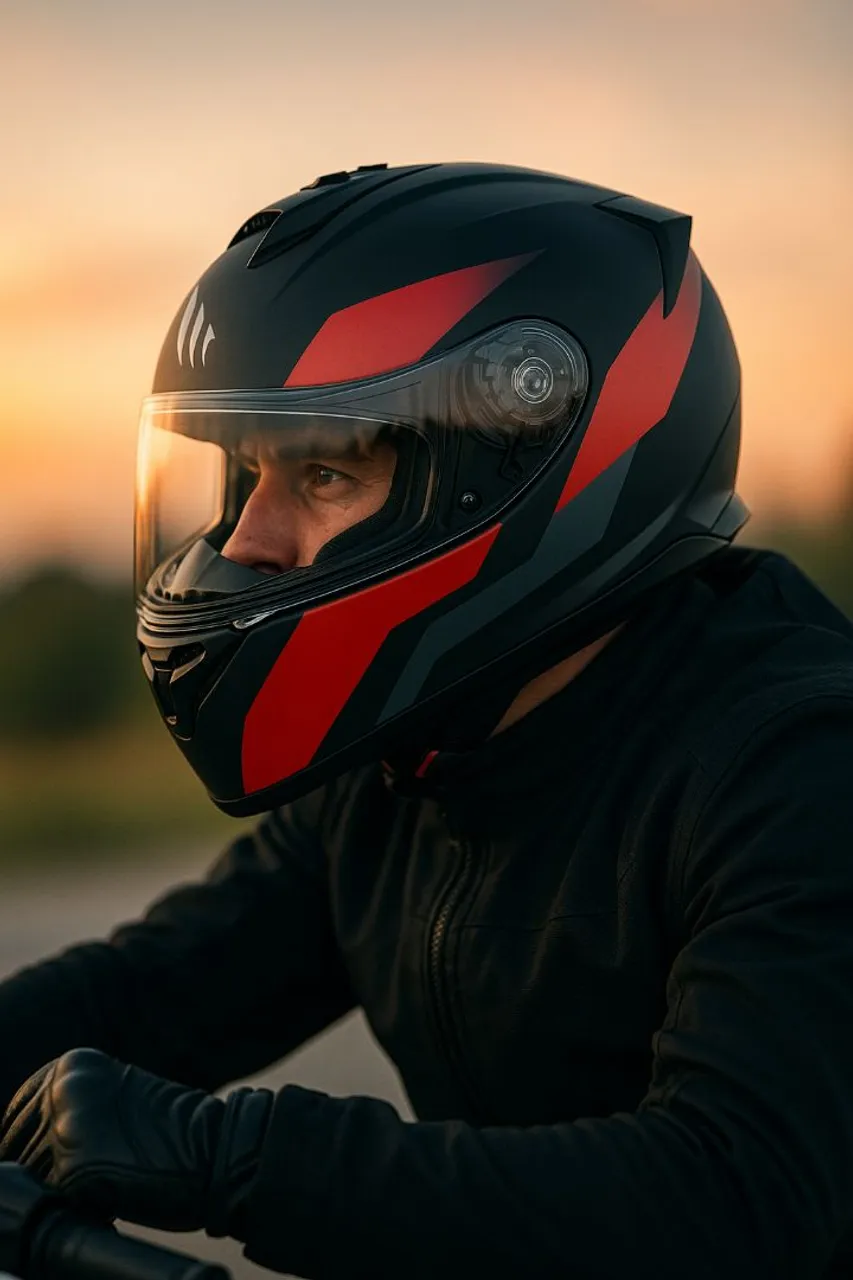 Capacete MT Helmets Preto e Vermelho