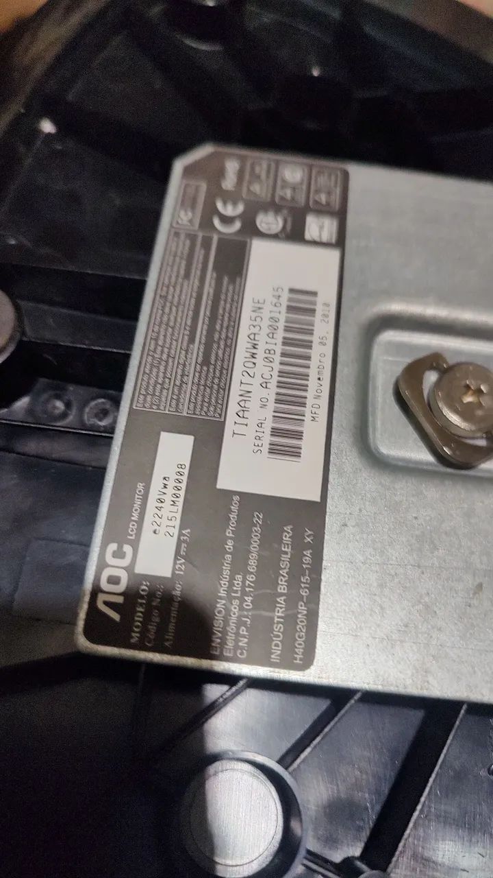 Monitor AOC LED 22 VGA e DVI com adaptador para HDMI  - Foto 3