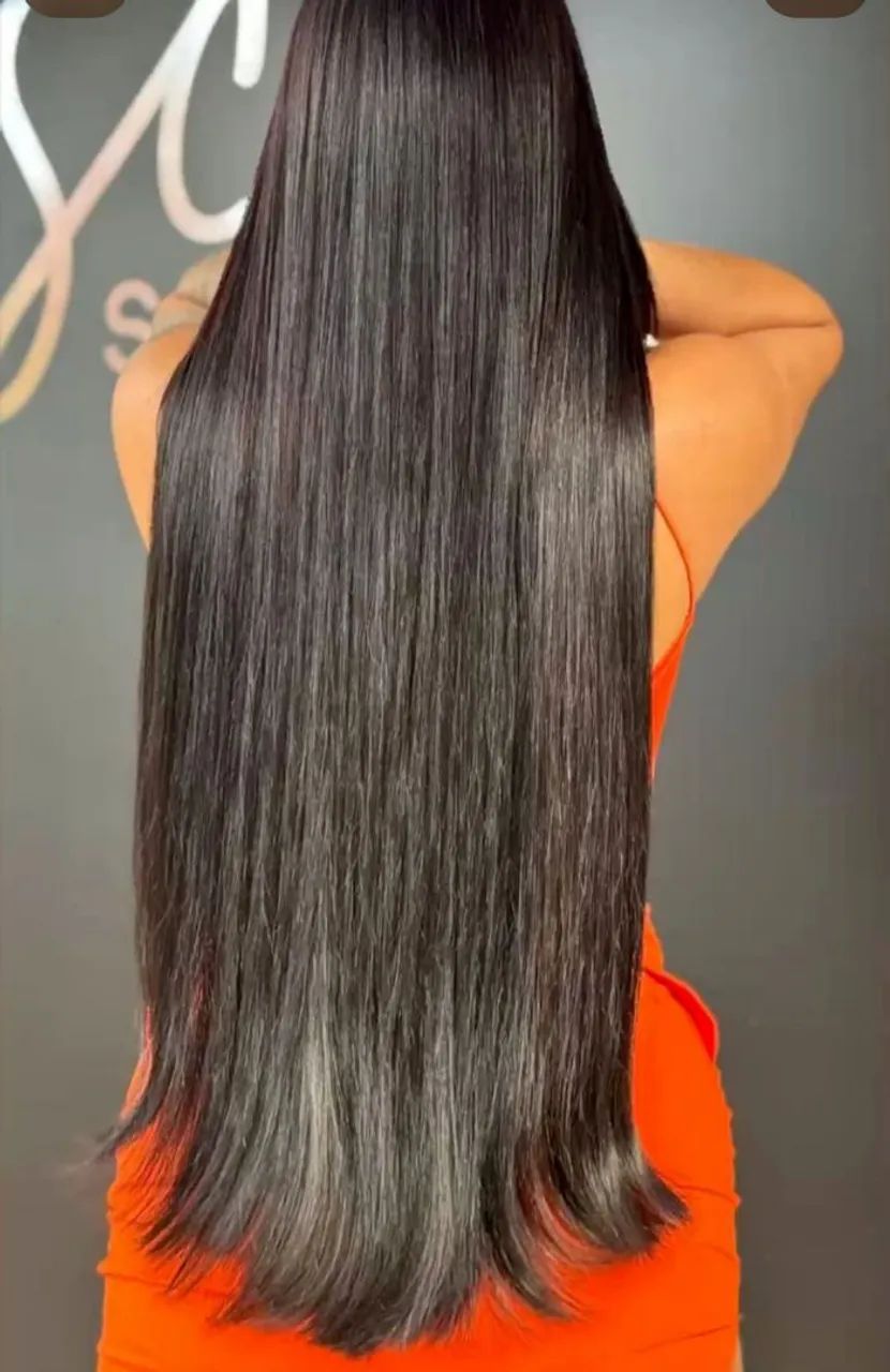 Apliques extensão/ e peruca semelhante ao cabelo humano  - Foto 4