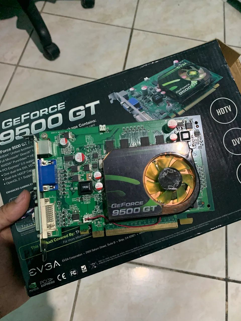 Placa de Vídeo EVGA GeForce 9500 GT 1GB