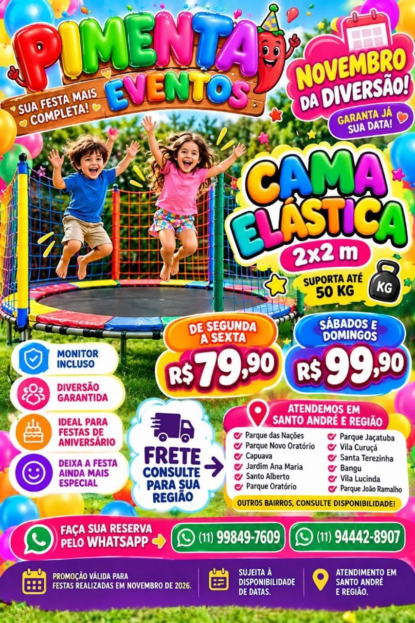 Aluguel Cama elástica 