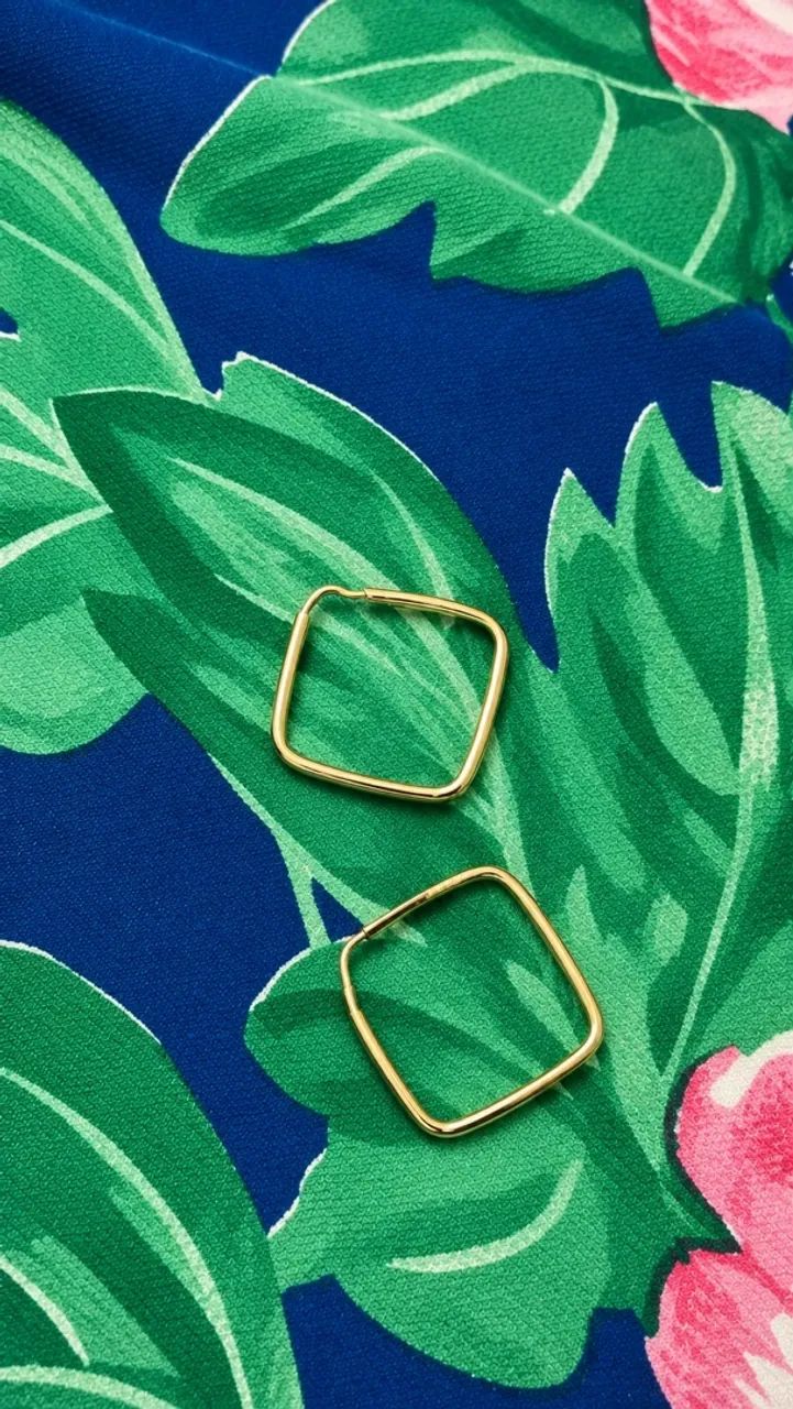 Brinco de ouro argola 